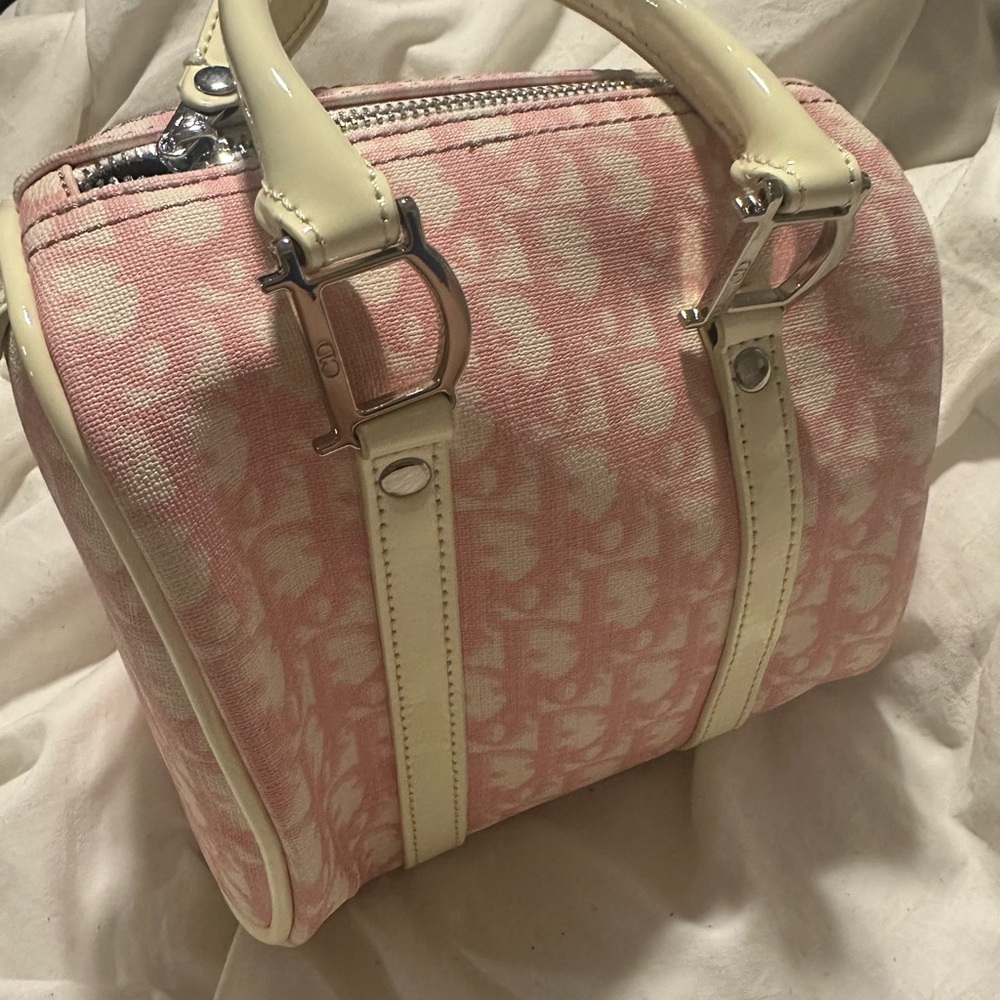Pink and Cream Designer Women's Bag